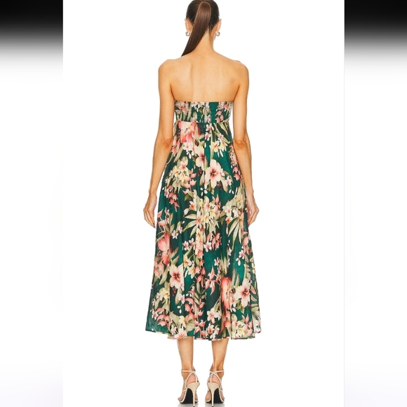 Zimmermann Lexi Bandeau linen midi dress nwt size 2 petite - Picture 3 of 13